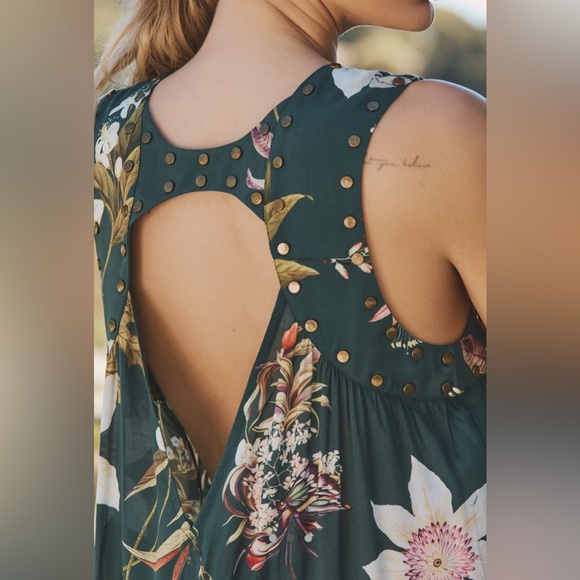 Anthropologie Studded Harness Midi Dress Size M - Picture 3 of 10